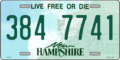 NH license plate 3847741