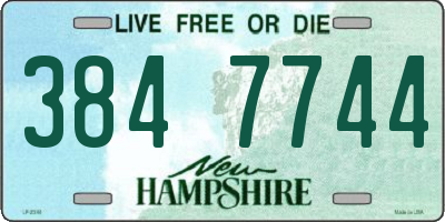 NH license plate 3847744