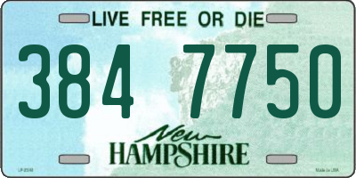NH license plate 3847750