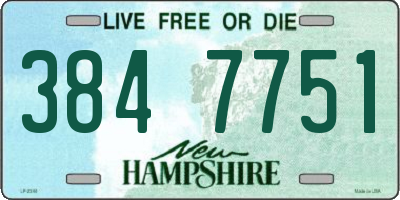 NH license plate 3847751