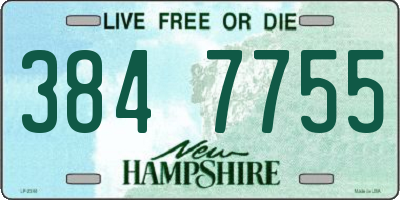 NH license plate 3847755