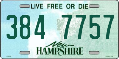 NH license plate 3847757