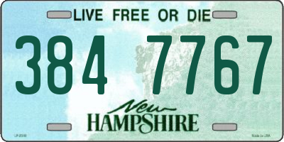 NH license plate 3847767