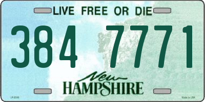 NH license plate 3847771