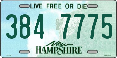 NH license plate 3847775