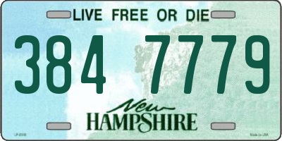 NH license plate 3847779