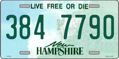 NH license plate 3847790