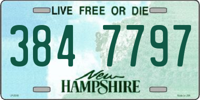 NH license plate 3847797