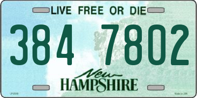 NH license plate 3847802