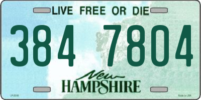 NH license plate 3847804