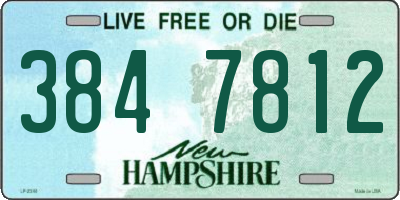 NH license plate 3847812