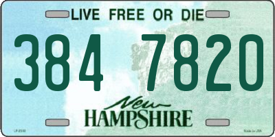 NH license plate 3847820