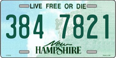 NH license plate 3847821