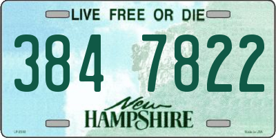 NH license plate 3847822
