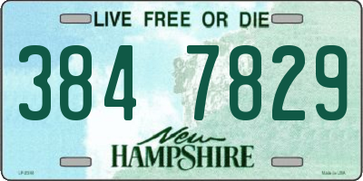 NH license plate 3847829