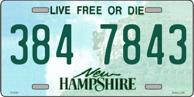 NH license plate 3847843