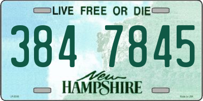 NH license plate 3847845