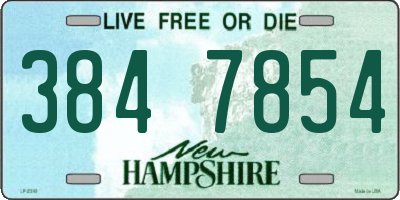 NH license plate 3847854