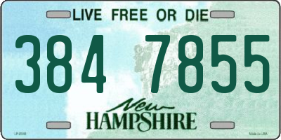 NH license plate 3847855