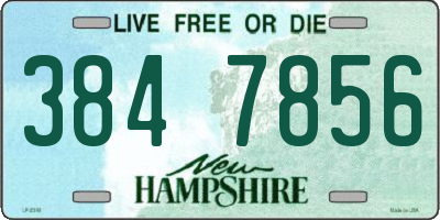 NH license plate 3847856