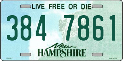 NH license plate 3847861