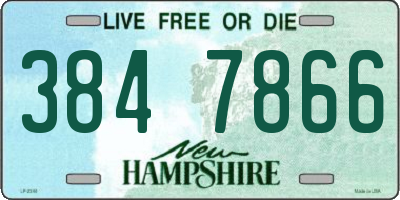 NH license plate 3847866