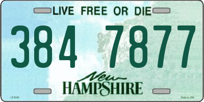 NH license plate 3847877