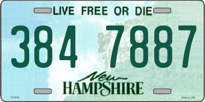 NH license plate 3847887