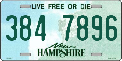NH license plate 3847896