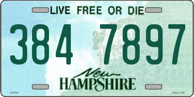 NH license plate 3847897