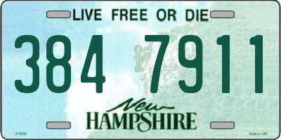 NH license plate 3847911