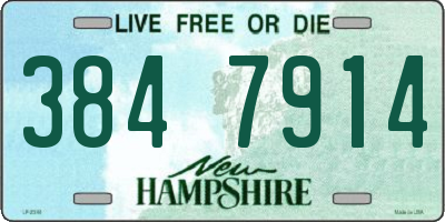 NH license plate 3847914