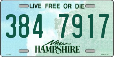 NH license plate 3847917