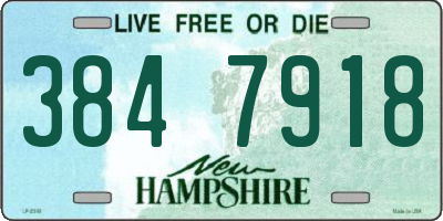 NH license plate 3847918