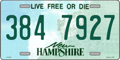 NH license plate 3847927