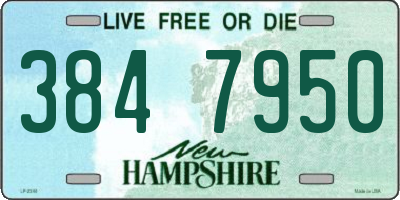 NH license plate 3847950