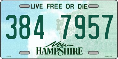 NH license plate 3847957