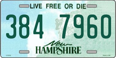 NH license plate 3847960
