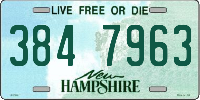 NH license plate 3847963