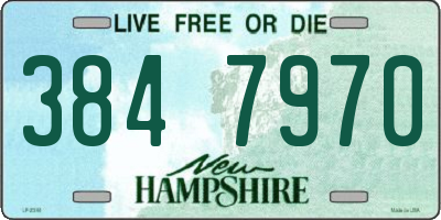 NH license plate 3847970