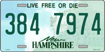 NH license plate 3847974