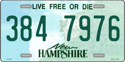 NH license plate 3847976