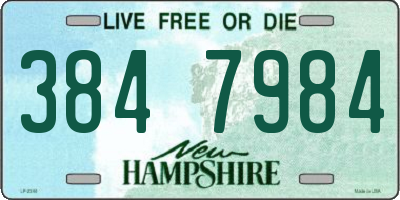 NH license plate 3847984