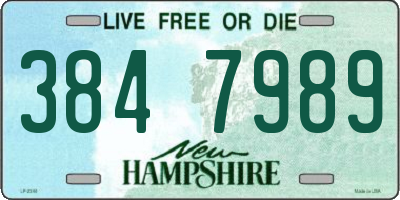 NH license plate 3847989