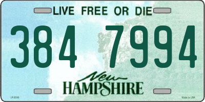 NH license plate 3847994