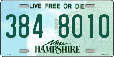 NH license plate 3848010