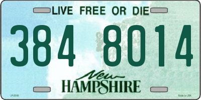 NH license plate 3848014