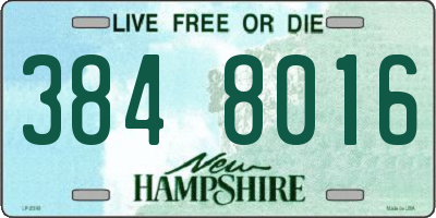 NH license plate 3848016