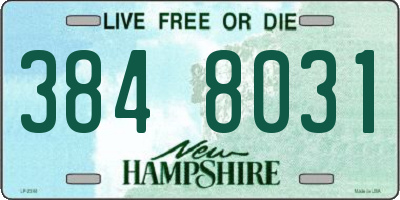 NH license plate 3848031