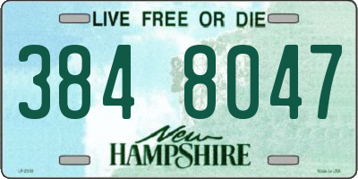 NH license plate 3848047
